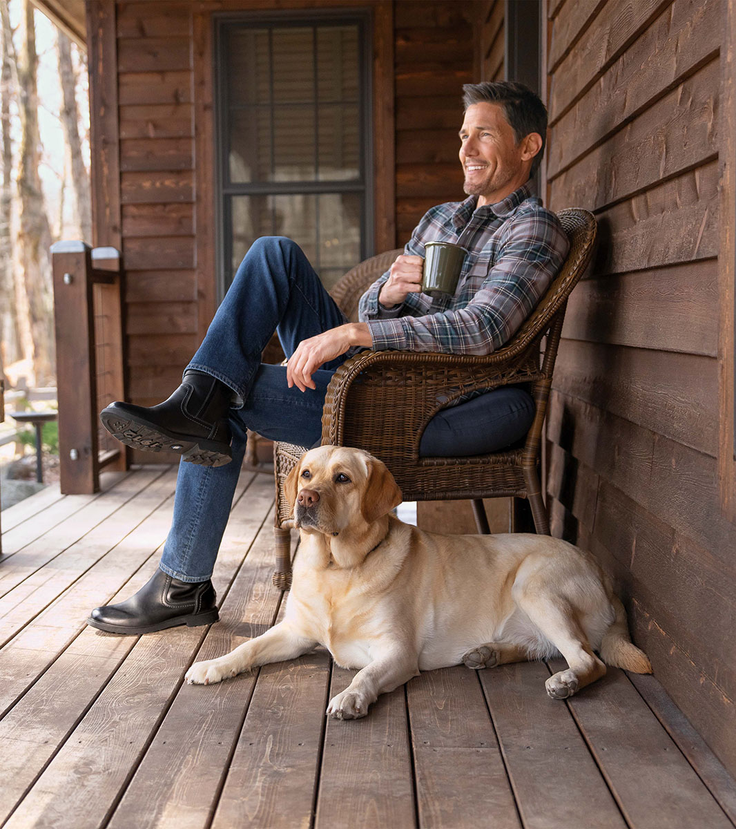 1912 Waterproof Plain Toe Side Zip Boot Men's Casual Shoes