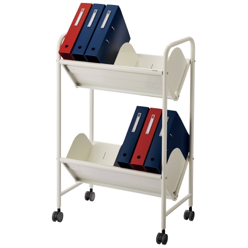 スマートオフィス】☆ファイルワゴン BR-2S 2段 ホワイト トヨダプロダクツ