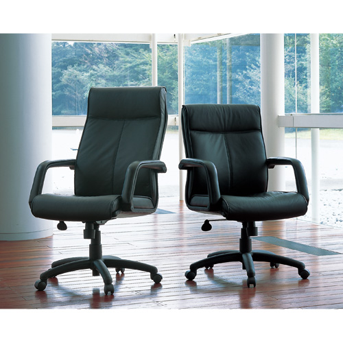 スマートオフィス】役員イス C101JA 本皮張り（裏面合皮