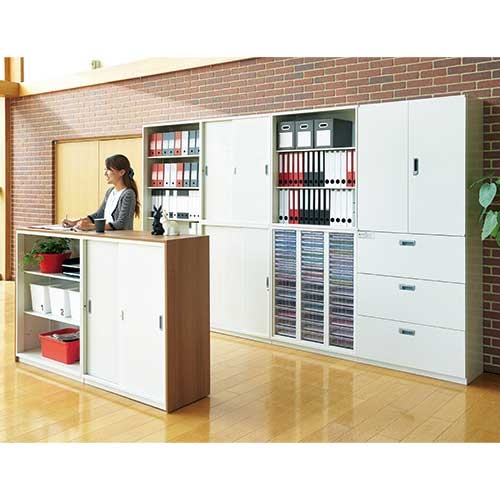 スマートオフィス】Je引違い保管庫 JE-105S W4 D450 プラス