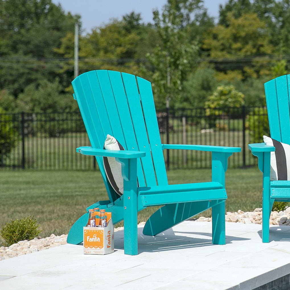Amish Poly Patio Fanback Adirondack Chair - Quick Ship