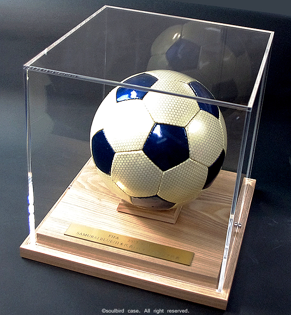 サッカーボールケース（ロック付） 展示用 コレクションケース