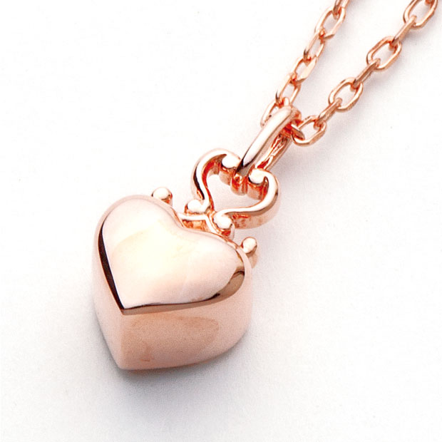 遺骨ペンダント クラウンハート ローズゴールドK18 | ソウルジュエリー