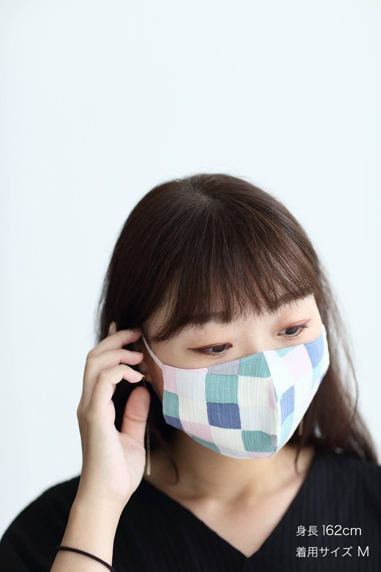 ◎【30%OFF】高島縮 テキスタイルマスク／日々（ひび）