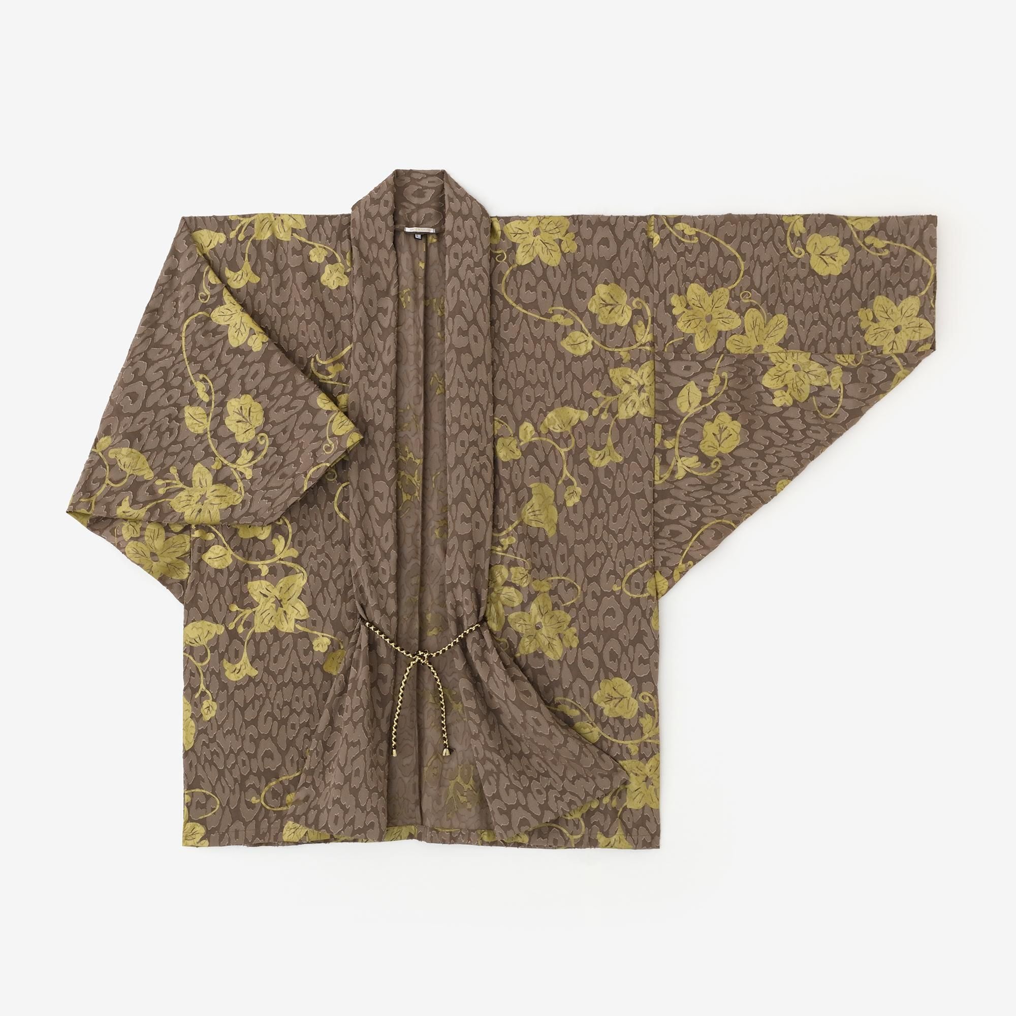 伊勢木綿 20/20 麻混 もじり袖 短衣 単／消炭色2（けしずみいろ）