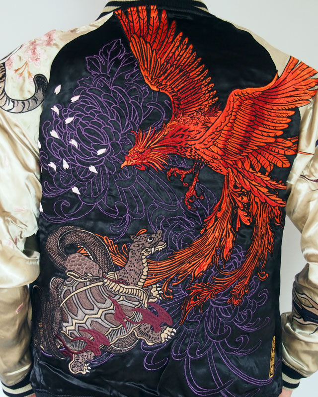 絡繰魂】四神刺繍 リバーシブルスカジャン 【創作雑貨 小都