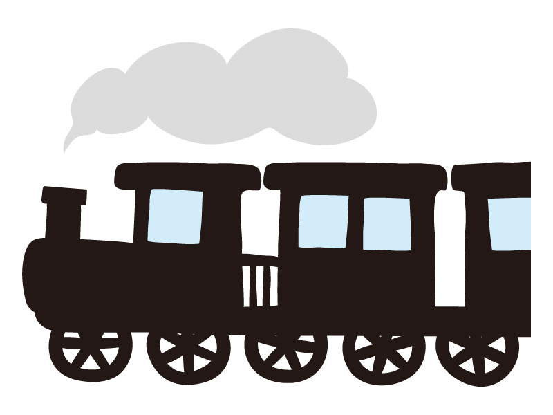 手書き風の機関車・SLのイラスト | イラスト無料・かわいいテンプレート
