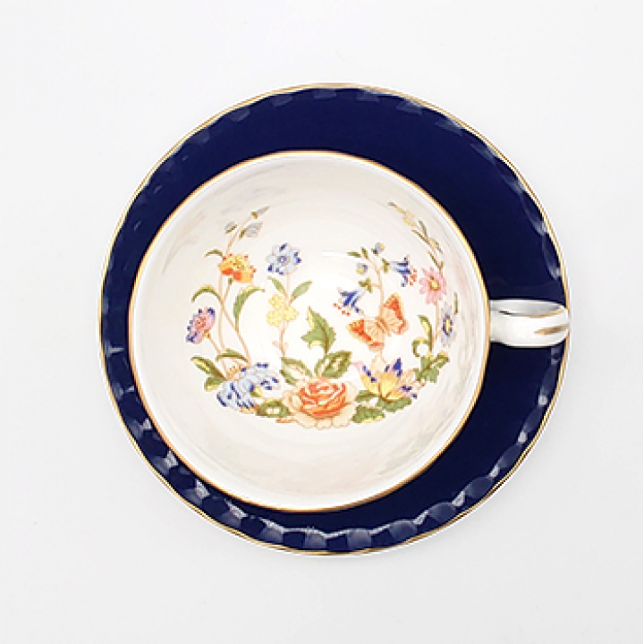 エインズレイ コテージガーデン コバルト ティーカップ&ソーサー
