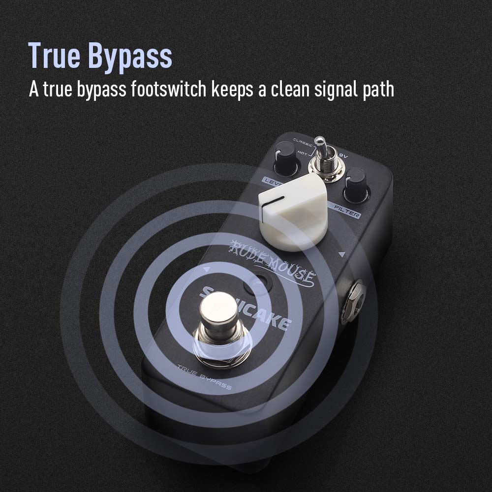 Rude Mouse Underground Distortion Guitar Bass Effects Pedal - SONICAKE