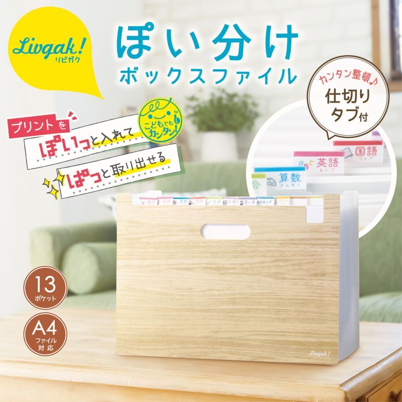 ぽい分けボックスファイル 13ポケット リビガク｜ソニックオンライン