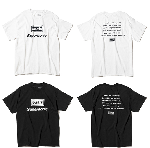 ADAM ET ROPÉよりoasis別注Tシャツコレクションが発売、本日より予約