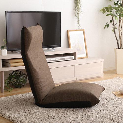 ポケットコイルのふっくら座面 日本製 14段階リクライニング座椅子の