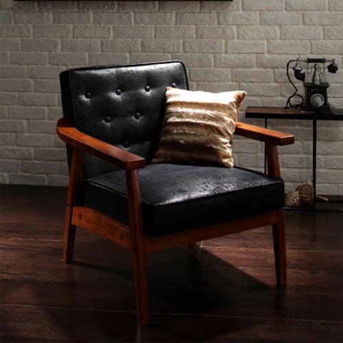 飽きのこないシンプルデザイン ヴィンテージソファ 1人掛けタイプの