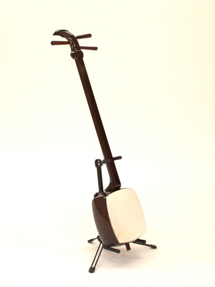 1.5寸短 金細二本溝子持ち綾杉胴 民謡三味線 1.5寸短 金細二本溝子持ち