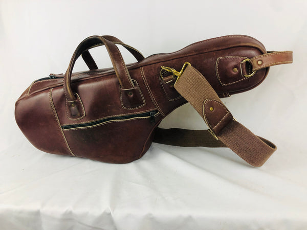 Reunion Blues Vintage Dark Brown Leather Alto Saxophone Case – Sax