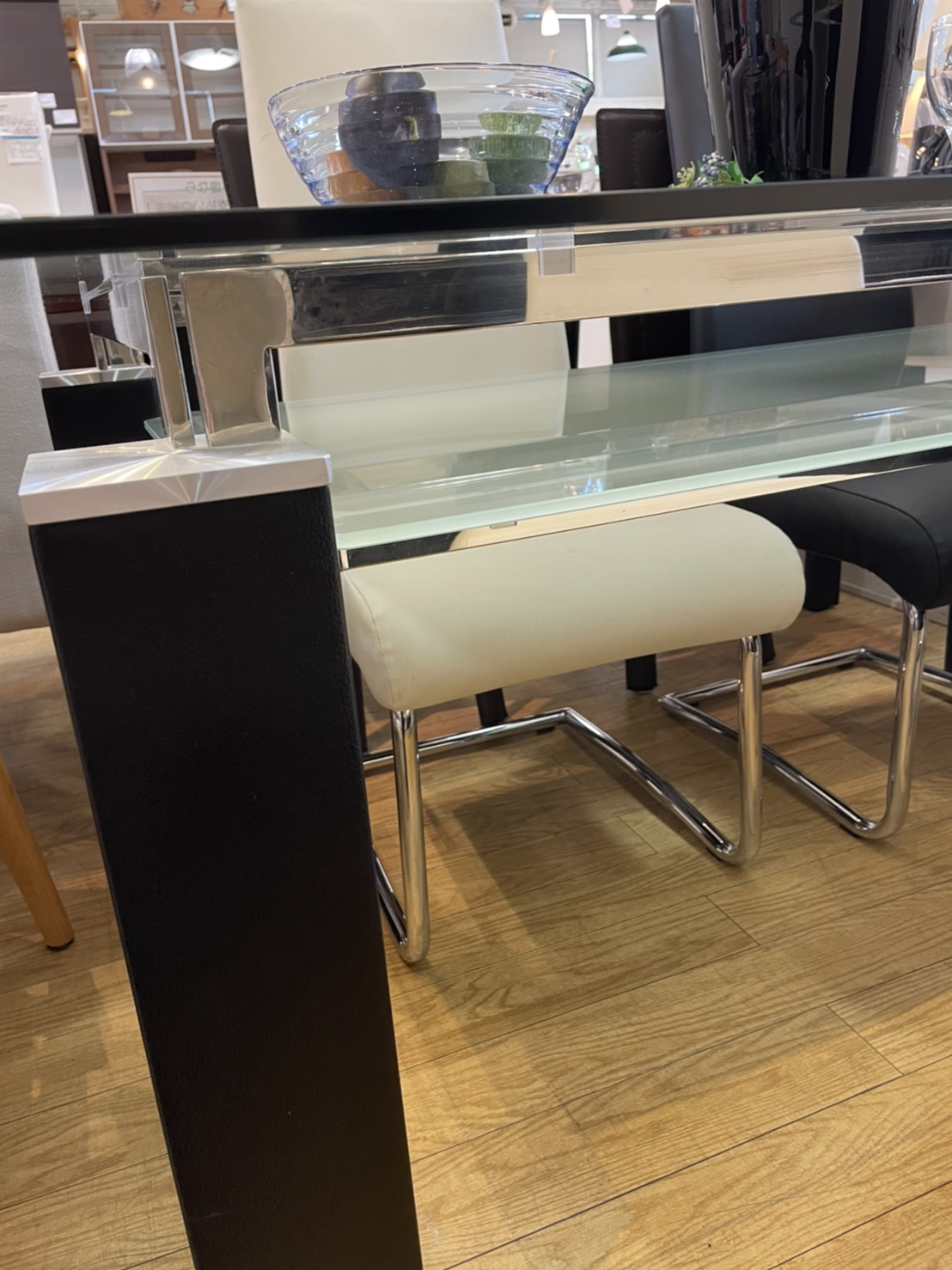 NITORI ニトリ ガラス ダイニング テーブル チェア 5点セット