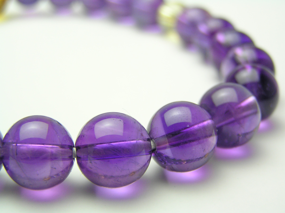 片手念珠24玉 紫水晶黄水晶 ＜ 甲州貴石【オンラインショップ】 ｜数珠