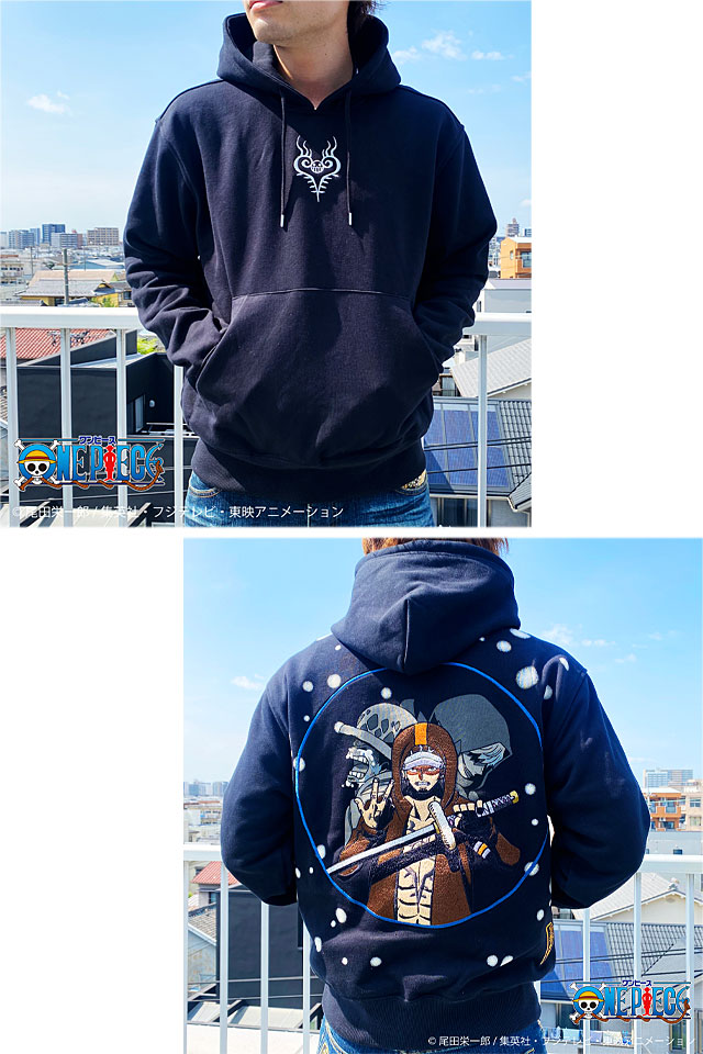 絡繰魂×ONE PIECE 愛と自由スウェットパーカー「コラソン＆ロー」 絡繰
