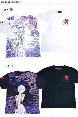 EVANGELION×錦 綾波満桜華半袖Tシャツ 錦 554218 和柄 和風