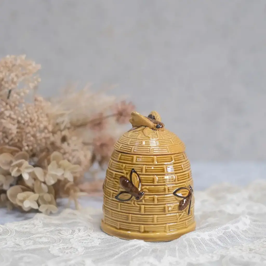 ヴィンテージ ハニーポット陶器の蜂蜜入れ キャニスター | 雑貨と