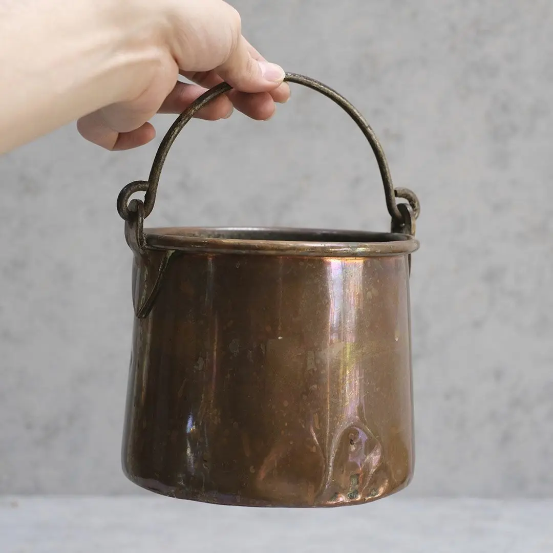 アンティーク コルドロン 鍋 イギリス コッパー 銅製 アンティーク雑貨