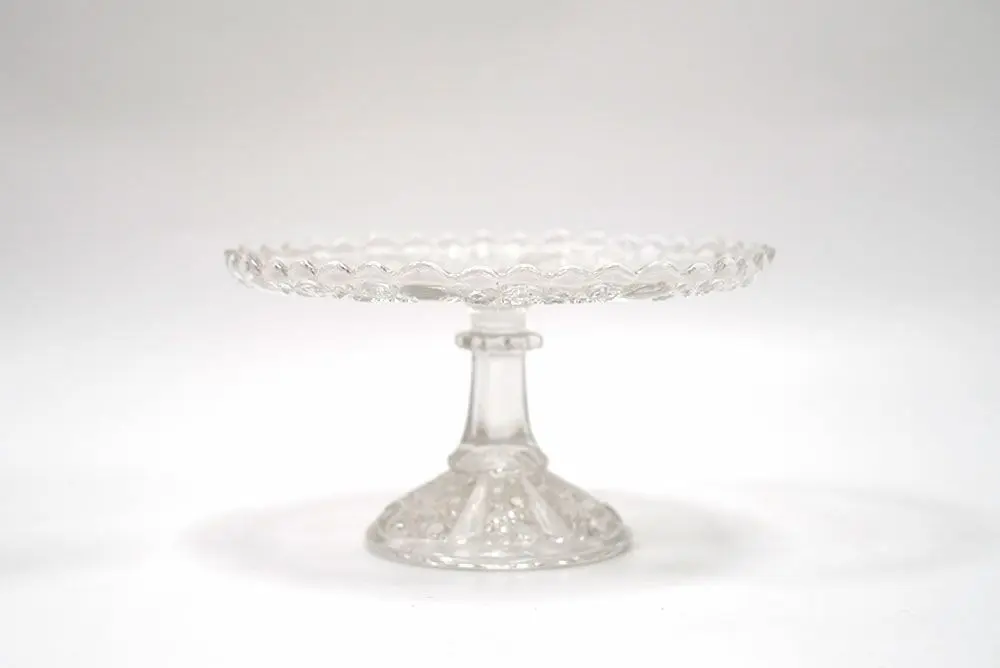 アンティーク食器 アンティークガラスケーキトレイスタンド イギリス