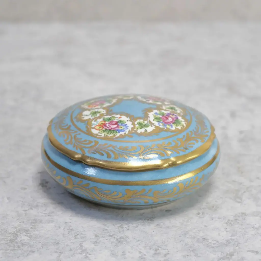 ヴィンテージ トリンケットボックス 陶器 LIMOGE(リモージュ) フランス