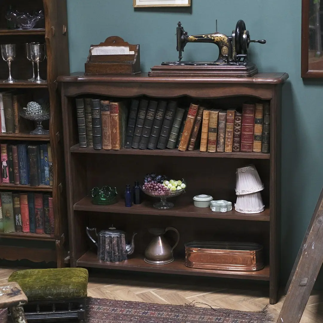 アンティーク 3段ブックシェルフ フランス 本棚 アンティーク家具