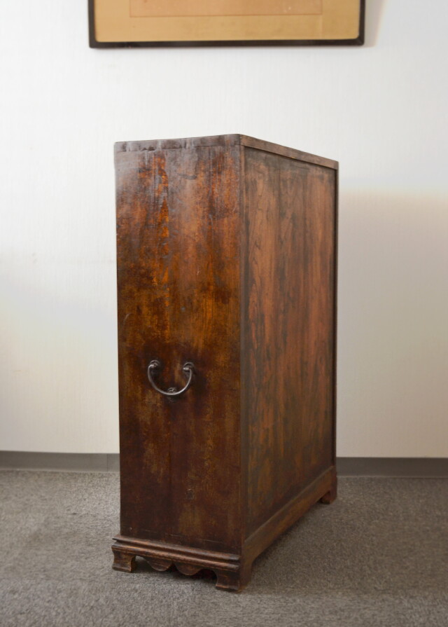 李朝箪笥 李朝バンダジ 幅795 高さ1150mm パンダジ 書庫 違い棚 韓国