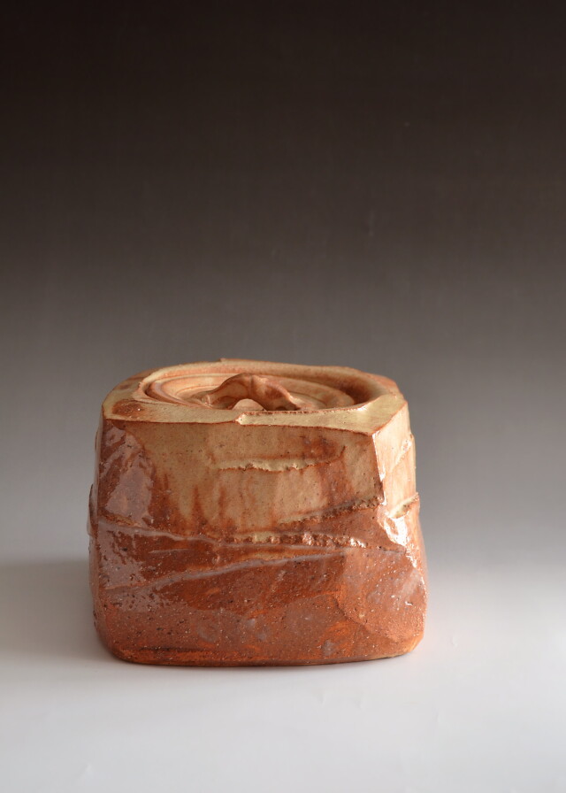 萩焼水指 宇田川聖谷作 茶道具 Antique Sam's Collection