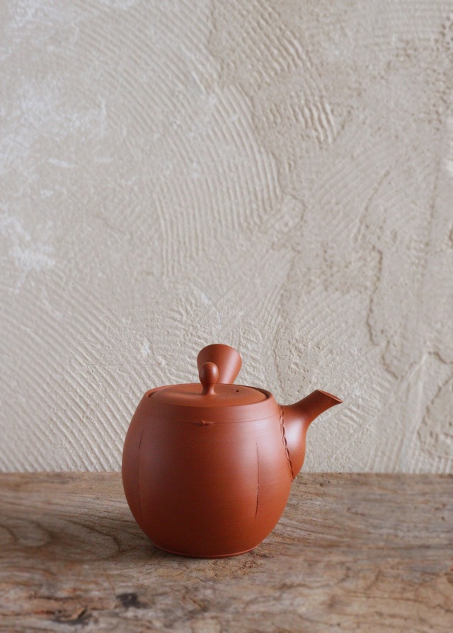 常滑焼棗型急須 玲光作 煎茶道具 朱泥急須 Antique Sam's Collection