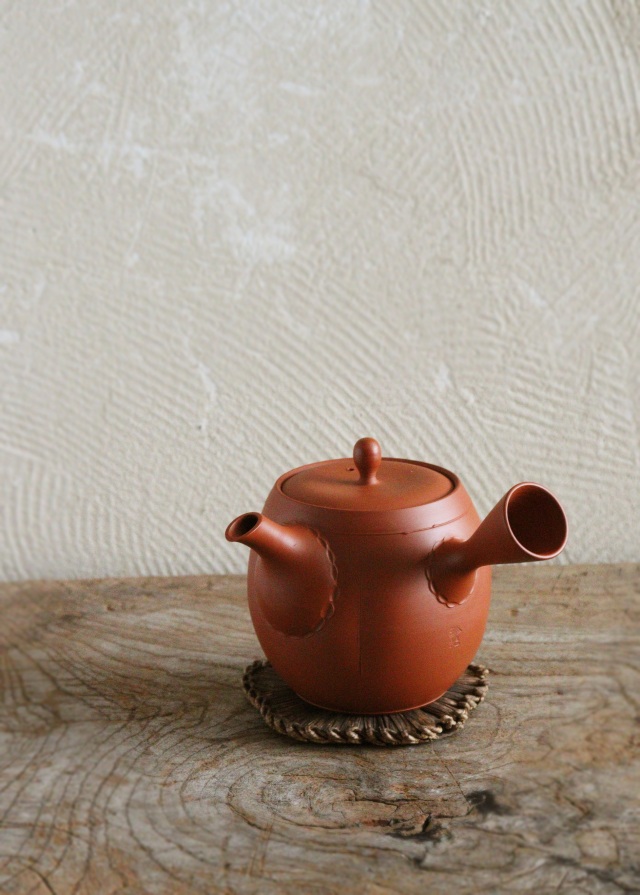 常滑焼棗型急須 玲光作 煎茶道具 朱泥急須 Antique Sam's Collection