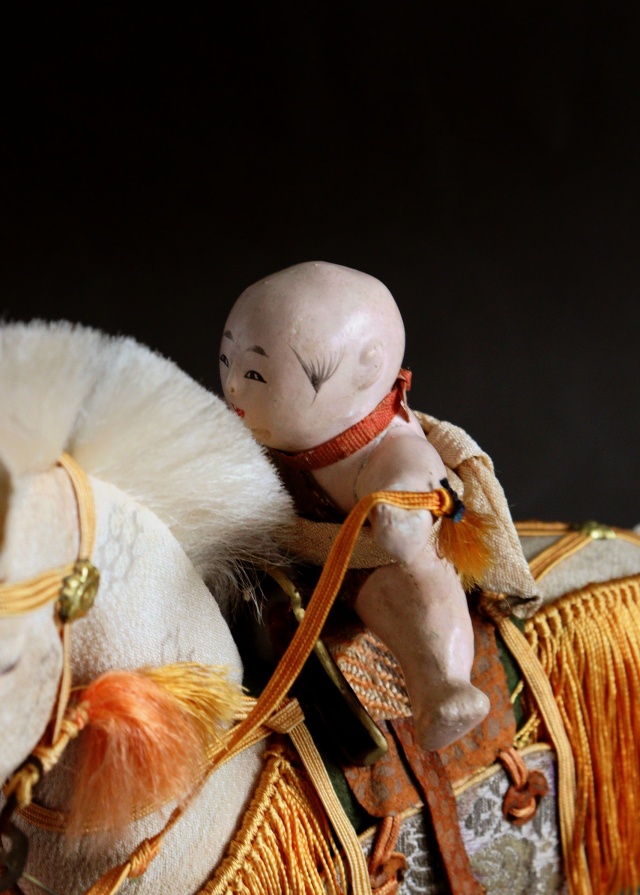 御所人形 つくね 江戸時代 馬乗り童子 骨董 古美術 小さな御所人形