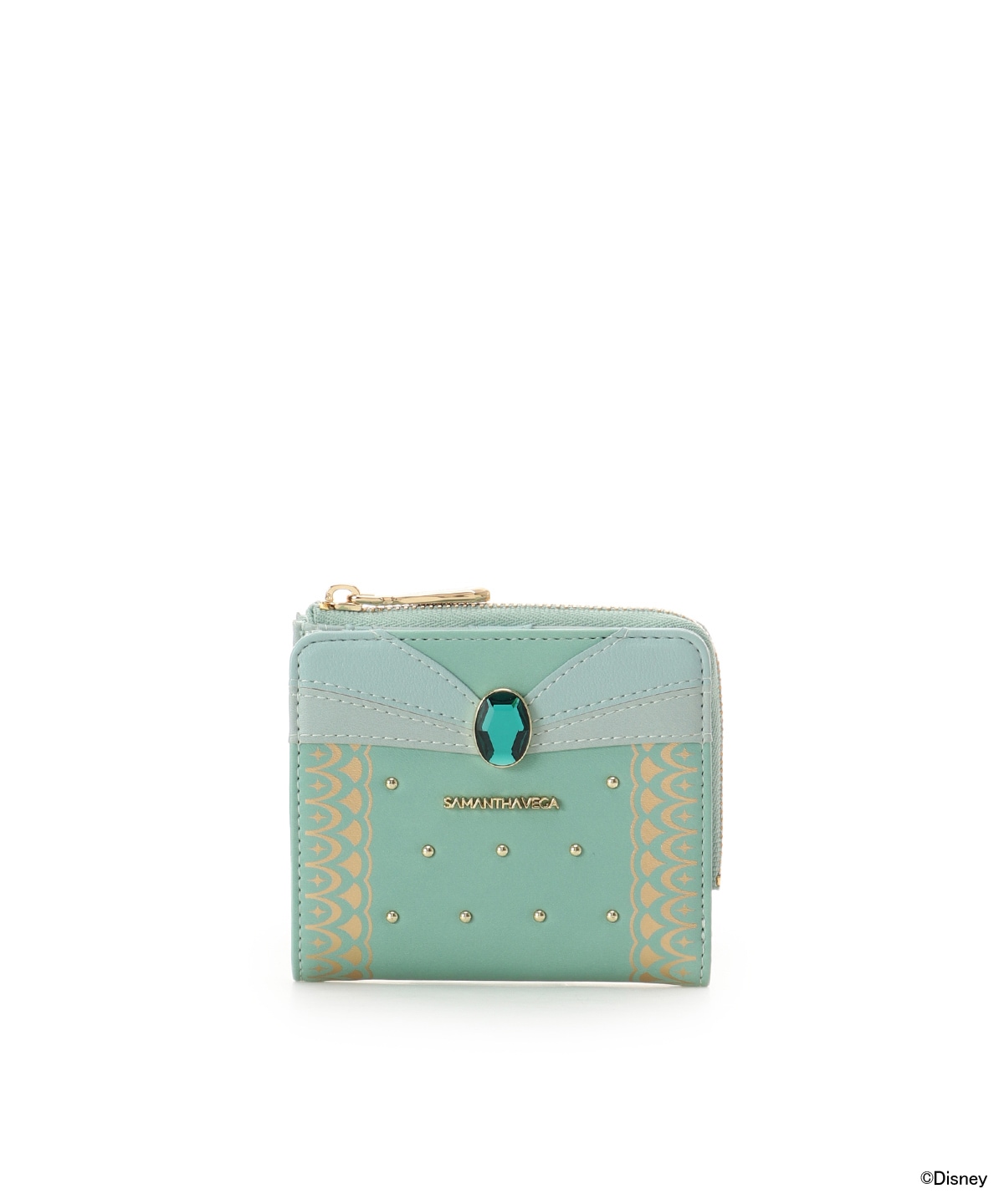 ジャスミン」コレクション折財布(FREE エメラルドグリーン