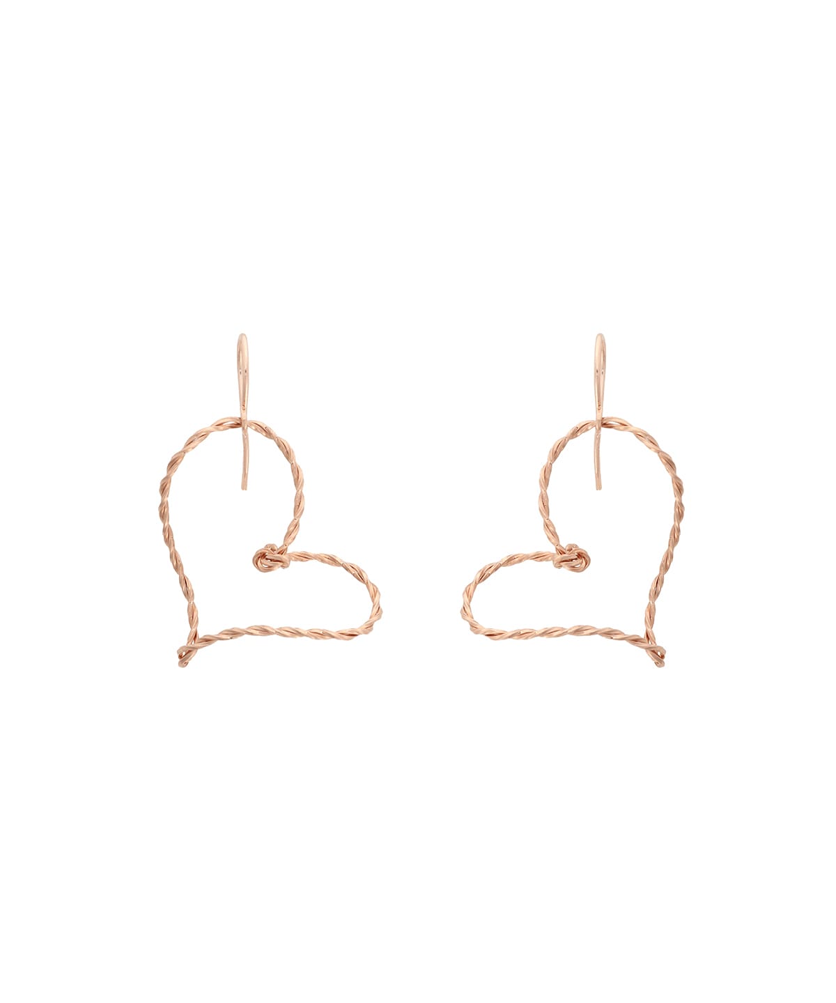 K14GF ツイストハートピアス(FREE K14GF×メッキ): Samantha Tiara