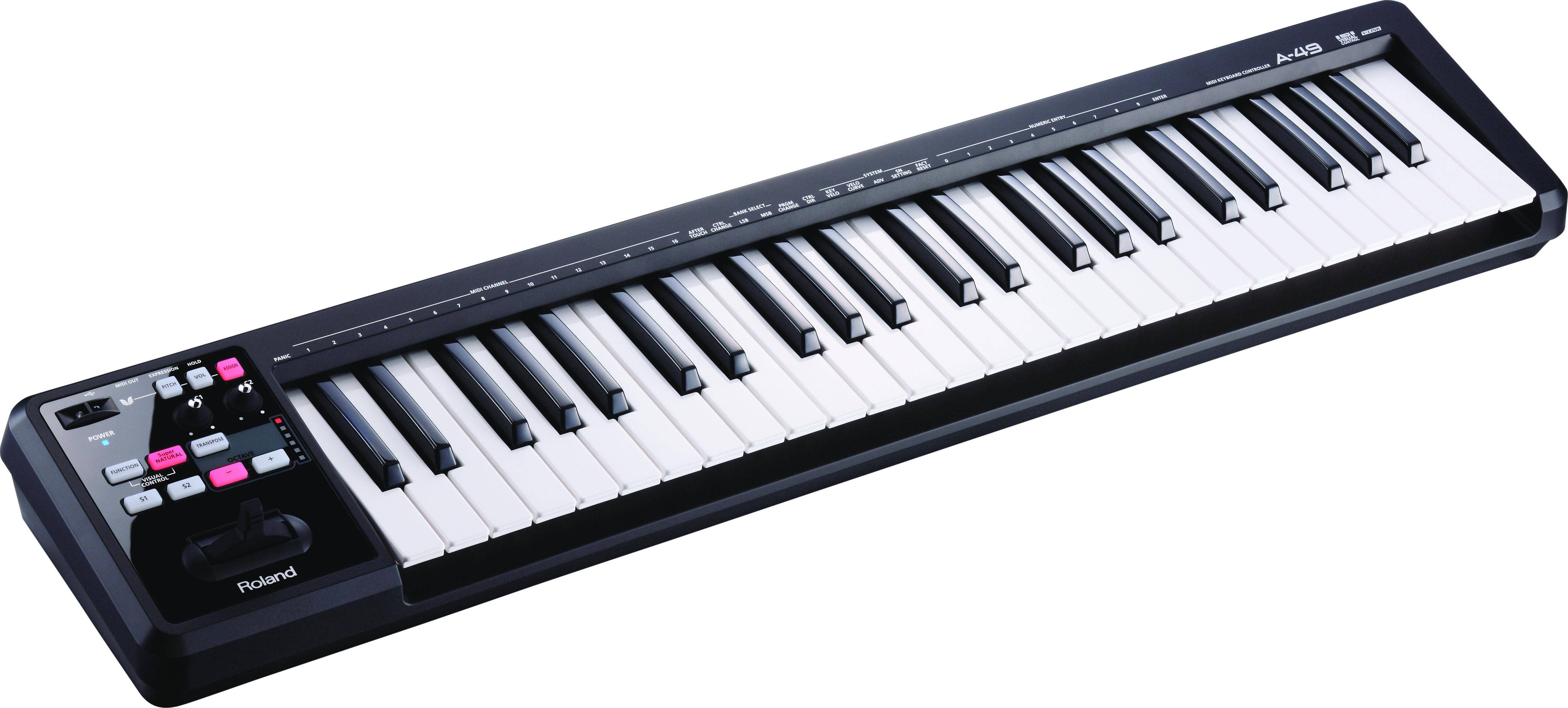 Buy sasku Roland A-49 Midi Keyboard Controller Black | Sam Ash Music