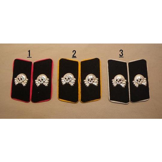 WH（ドイツ陸軍）戦車搭乗服用襟章（戦車兵） 黒台布 商品詳細｜サムズ