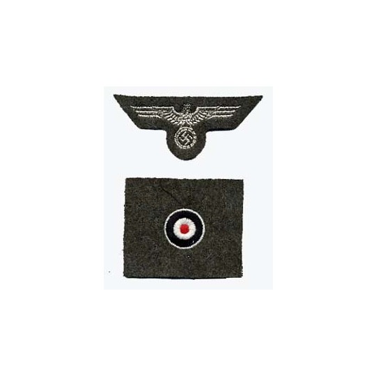 WH（ドイツ陸軍）将校用帽章 2ピース刺繍タイプ 商品詳細｜サムズ