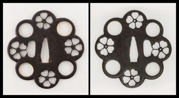 鍔：曜紋桜花透図 Tsuba:Youmon Ouka Sukashi Zu
