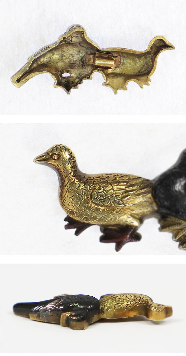 目貫：二羽鳩図 Menuki:Niwa Hato Zu