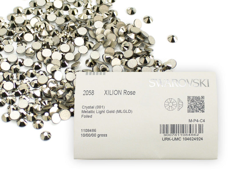 スワロフスキー クリスタルメタリックライトゴールド-#2058 4-ライン