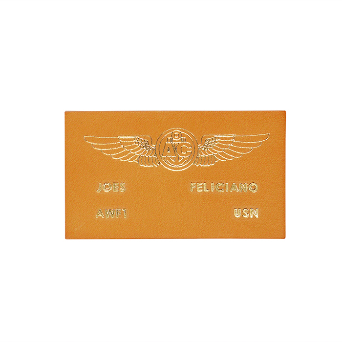 文字入れ 米軍グッズ レザー ネームタグ アメリカ海軍 U.S.NAVY AIR