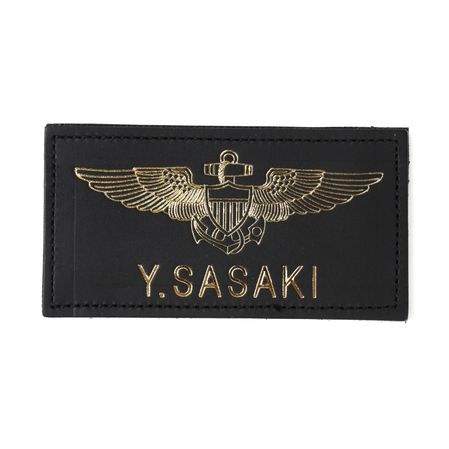 文字入れ 米軍グッズ レザー ネームタグ アメリカ海軍 U.S.NAVY