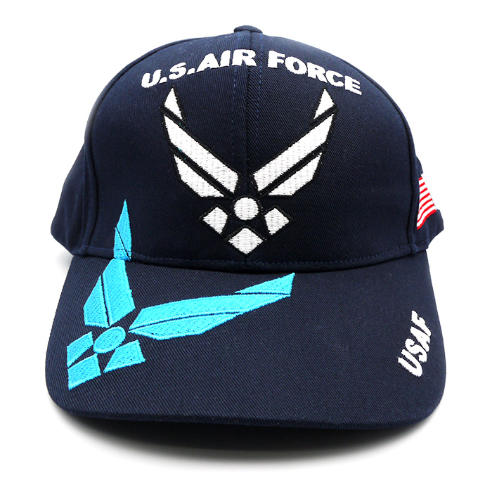 米軍グッズ 帽子 アメリカ空軍 U.S.AIR FORCE キャップ ネイビー 迷彩