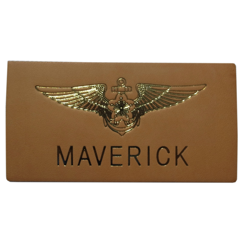 文字入れ 自衛隊グッズ レザー ネームタグ 海上自衛隊 パイロット 生成