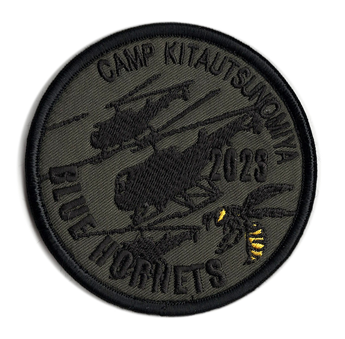 陸上自衛隊 2023 北宇都宮駐屯地祭 BLUE HORNETS 記念ワッペン 両面