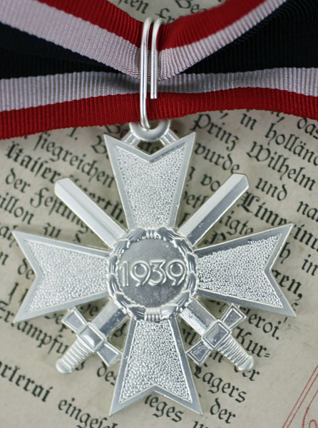 S＆Graf / 【2692】NS. 剣付き騎士戦功十字章 銀[プレス品 高級]