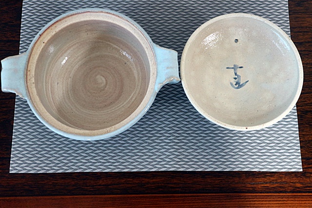 稲葉直人 土鍋 青白釉波紋 一人鍋 山帰来～日々のくらし