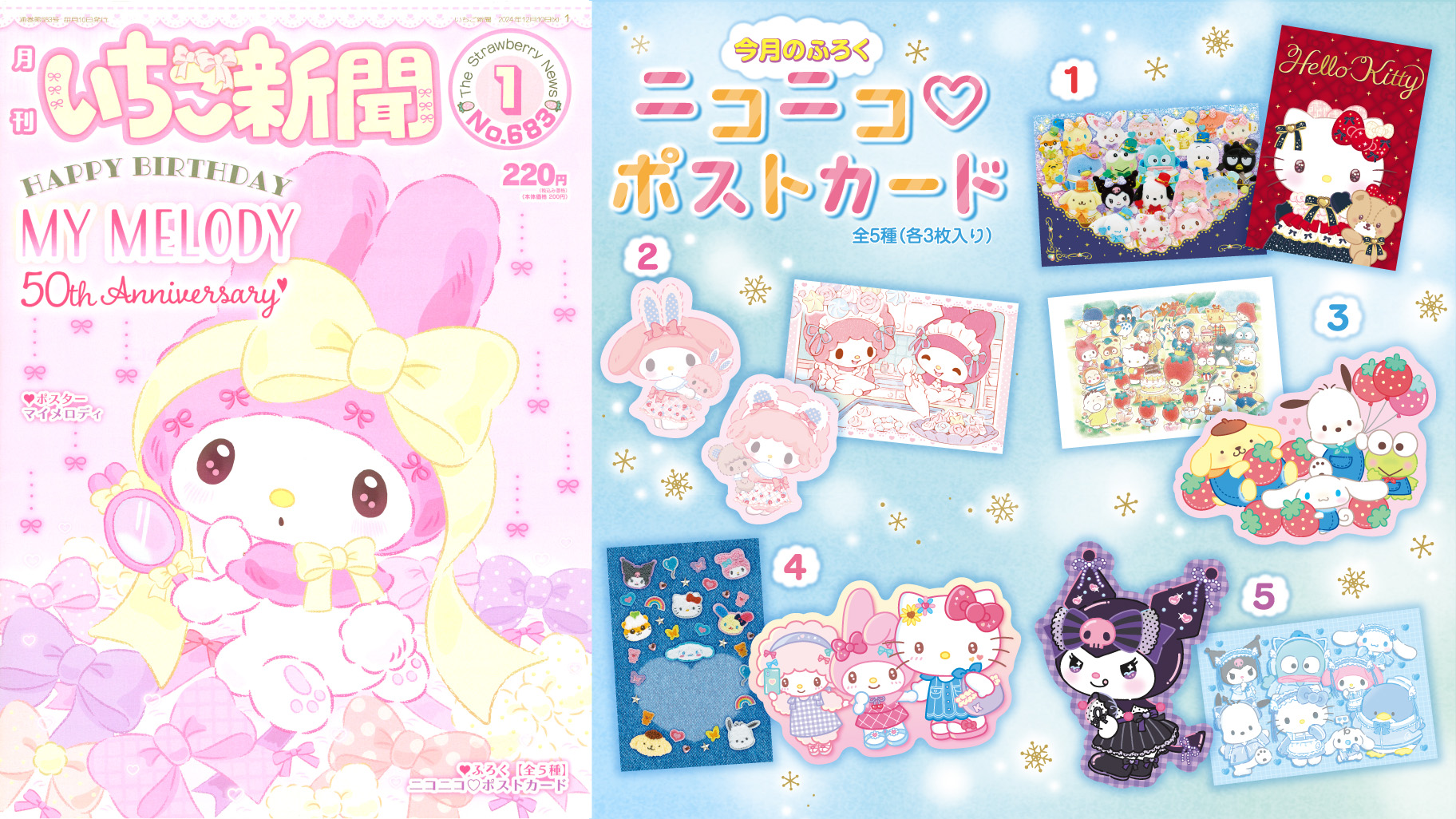 いちご新聞1月号｜サンリオ