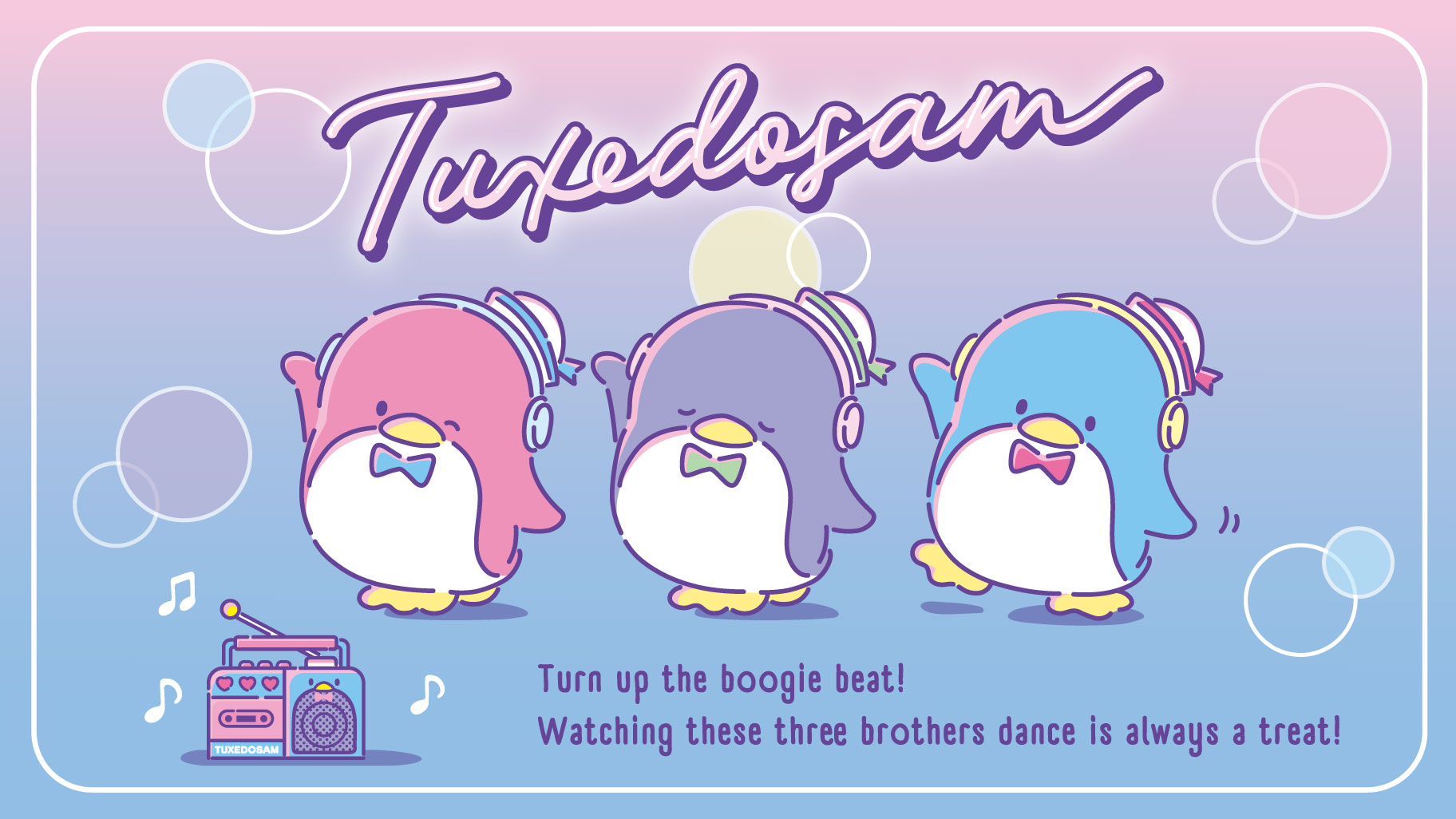 はぴだんぶい5周年記念☆Sanrio＋オリジナル景品にタキシードサムの